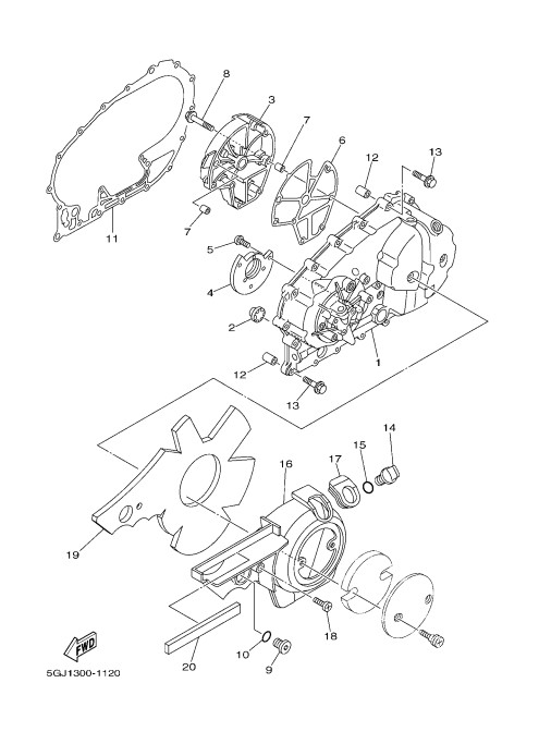 12  CRANKCASE COVER 1 