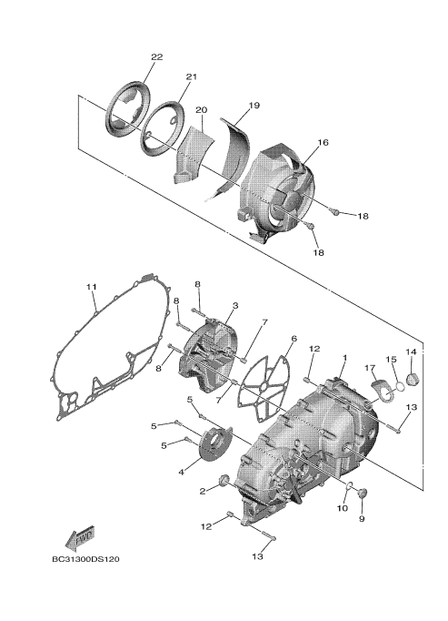 12 CRANKCASE COVER 1