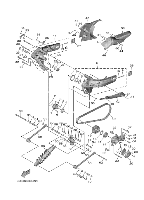 22 REAR ARM & SUSPENSION