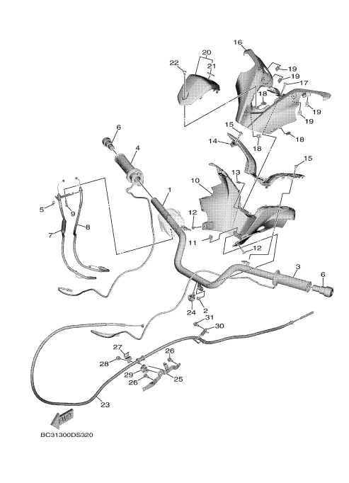 32 STEERING HANDLE & CABLE