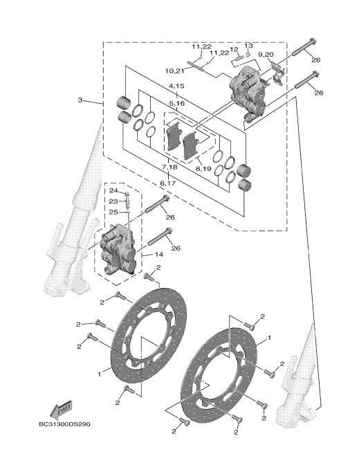 29 FRONT BRAKE CALIPER