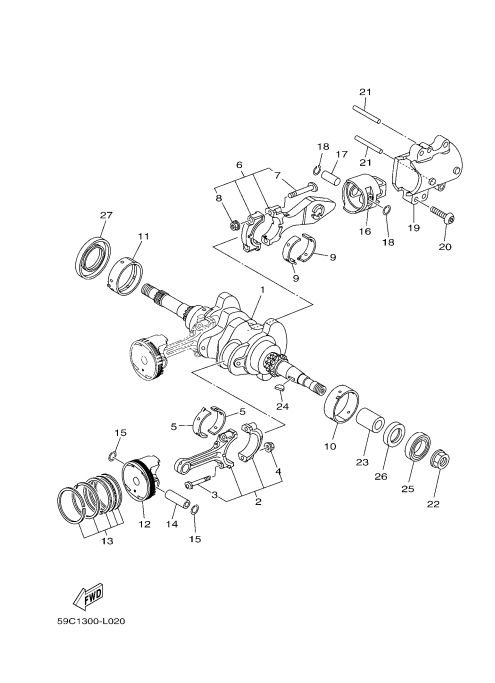 2 CRANK SHAFT & PISTON.