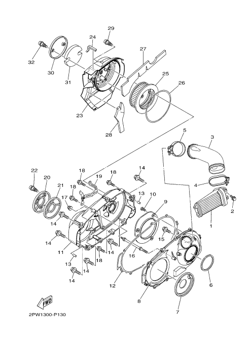 13 CRANKCASE COVER 2