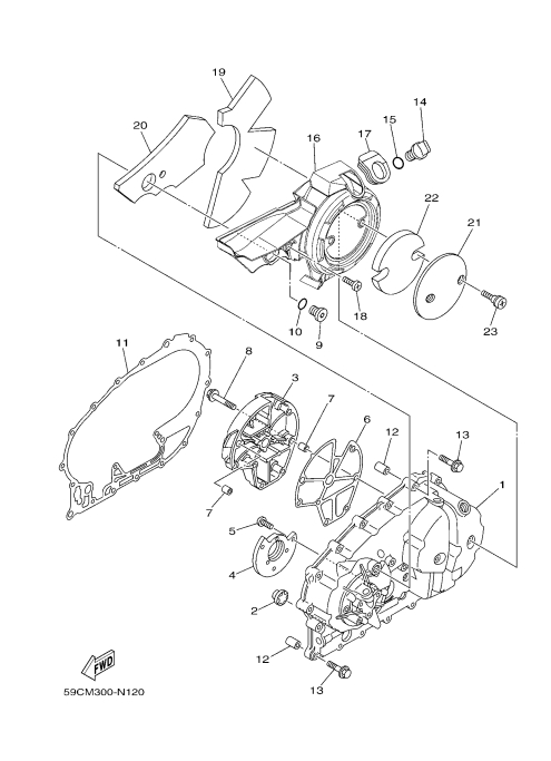 12 CRANKCASE COVER 1