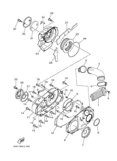 13 CRANKCASE COVER 2