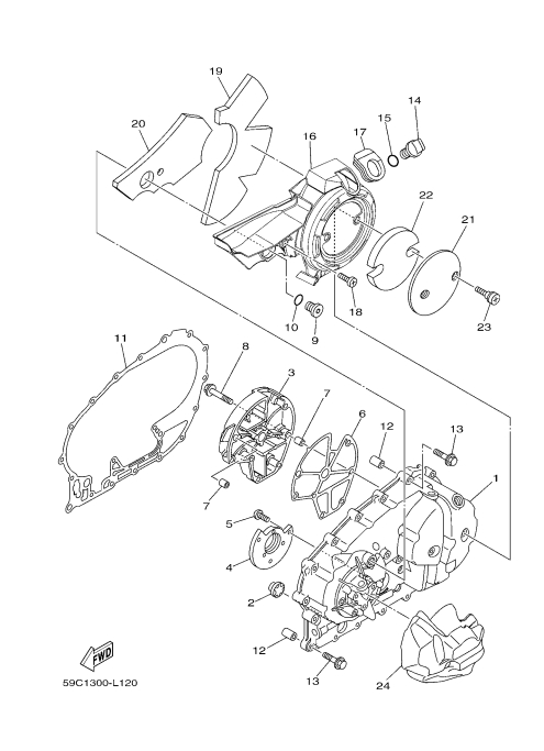 12 CRANKCASE COVER 1