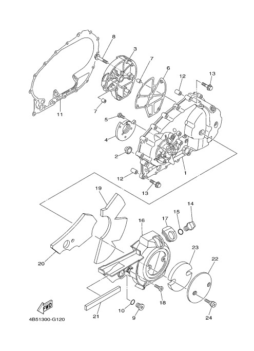 12 CRANKCASE COVER 1