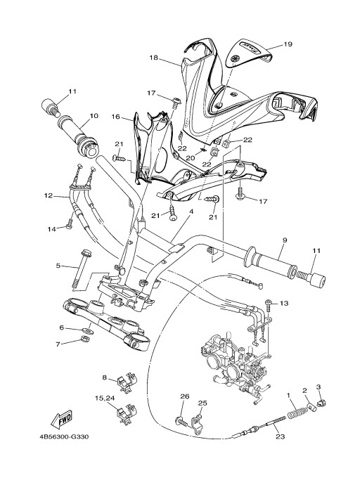 33 STEERING HANDLE & CABLE