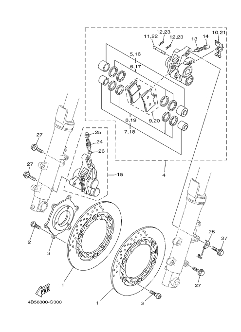 30 FRONT BRAKE CALIPER